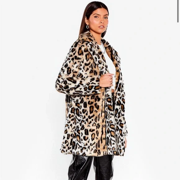 Grrrl Power Faux Fur Leopard Coat - Picture 3 of 4